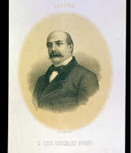 Retrato de Luis González Bravo por Eusebio Zarza. Litografía de N. González (Madrid, 1868). © Biblioteca Nacional de España