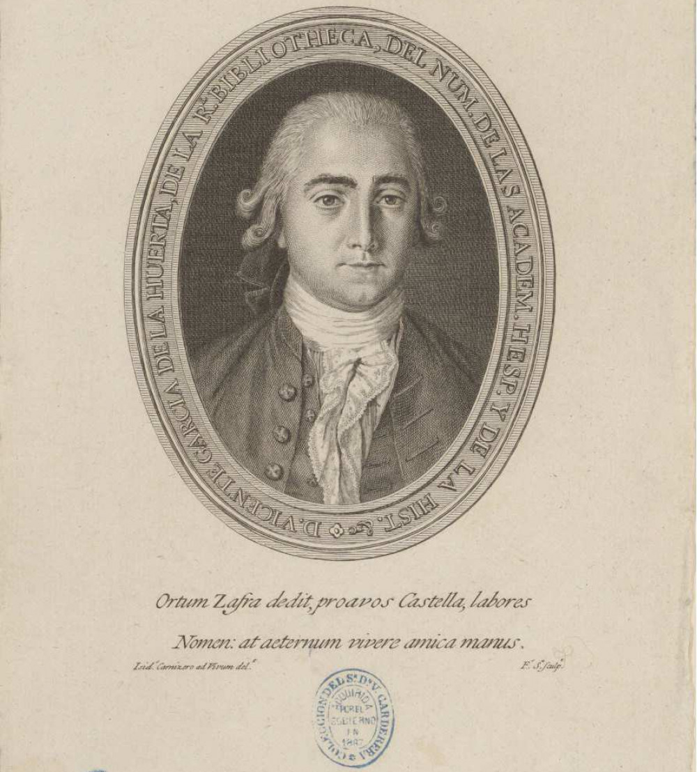 Retrato de Vicente García de la Huerta por Fernando Selma, ¿1778?. © Biblioteca Nacional de España