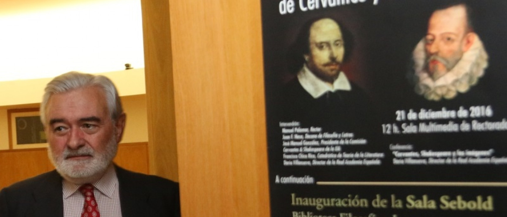 El director de la RAE ha hablado de «Cervantes, Shakespeare y las imágenes». Foto: UA