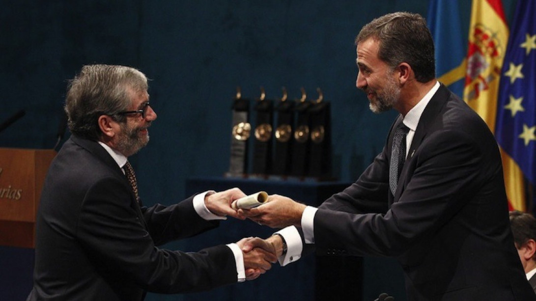 Antonio Muñoz Molina recibe el Premio Príncipe de Asturias de las Letras.