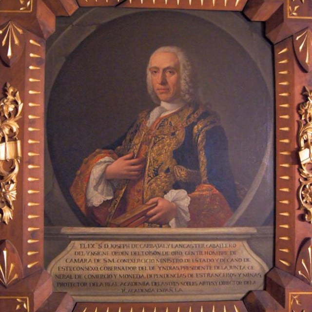 Retrato de José de Carvajal y Lancáster conservado en la RAE