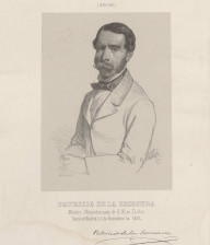 Retrato de Patricio de la Escosura por José Vallejo. Litografía de J. J. Martínez (Madrid, 1855). © Biblioteca Nacional de España