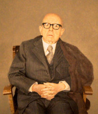 Retrato de Dámaso Alonso realizado por Hernán Cortés, conservado en la RAE