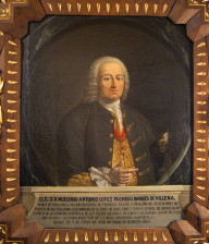 Retrato de Mercurio Antonio López Pacheco conservado en la RAE.