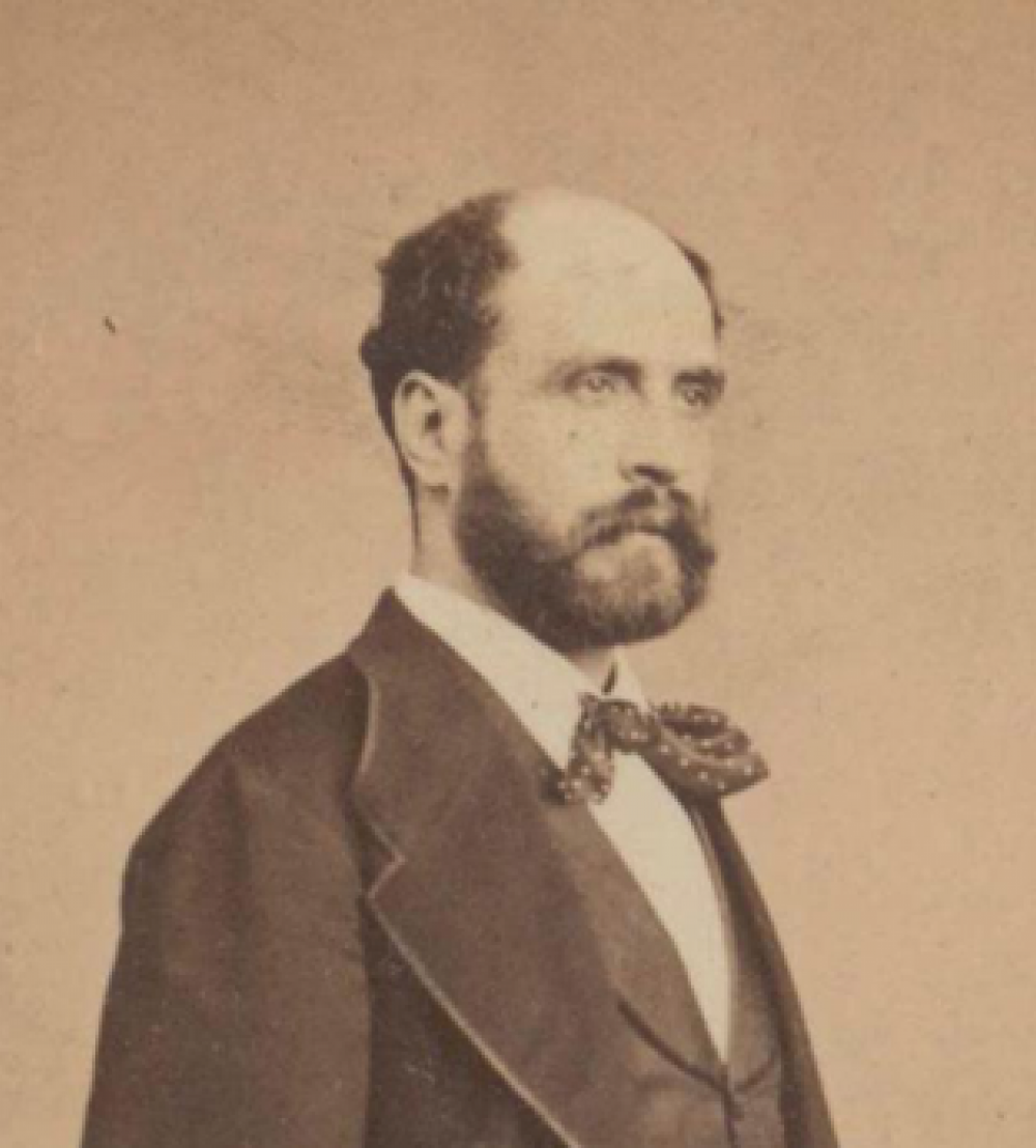 Ángel María Dacarrete (1827-1904). Detalle del retrato de J. Laurent. @Biblioteca Nacional de España