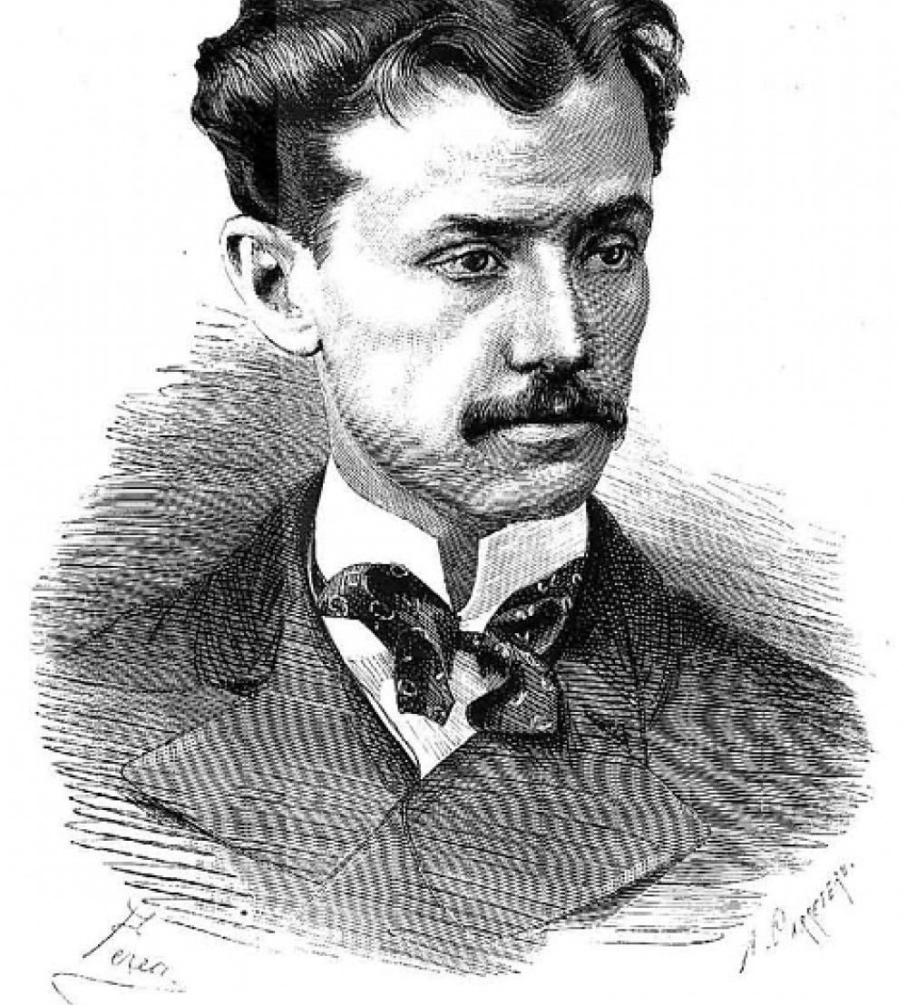 Retrato de Isidoro Fernández Flórez por Daniel Perea. © La Ilustración Española y Americana, n.º 24, 30 de mayo de 1880.