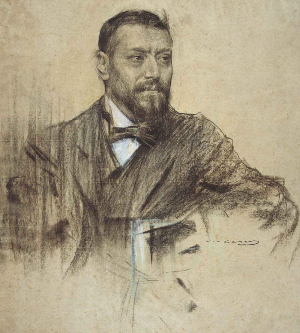 Retrato de José Fracos Rodríguez por Ramón Casas (1904-1905). © Museu Nacional d'Art de Catalunya