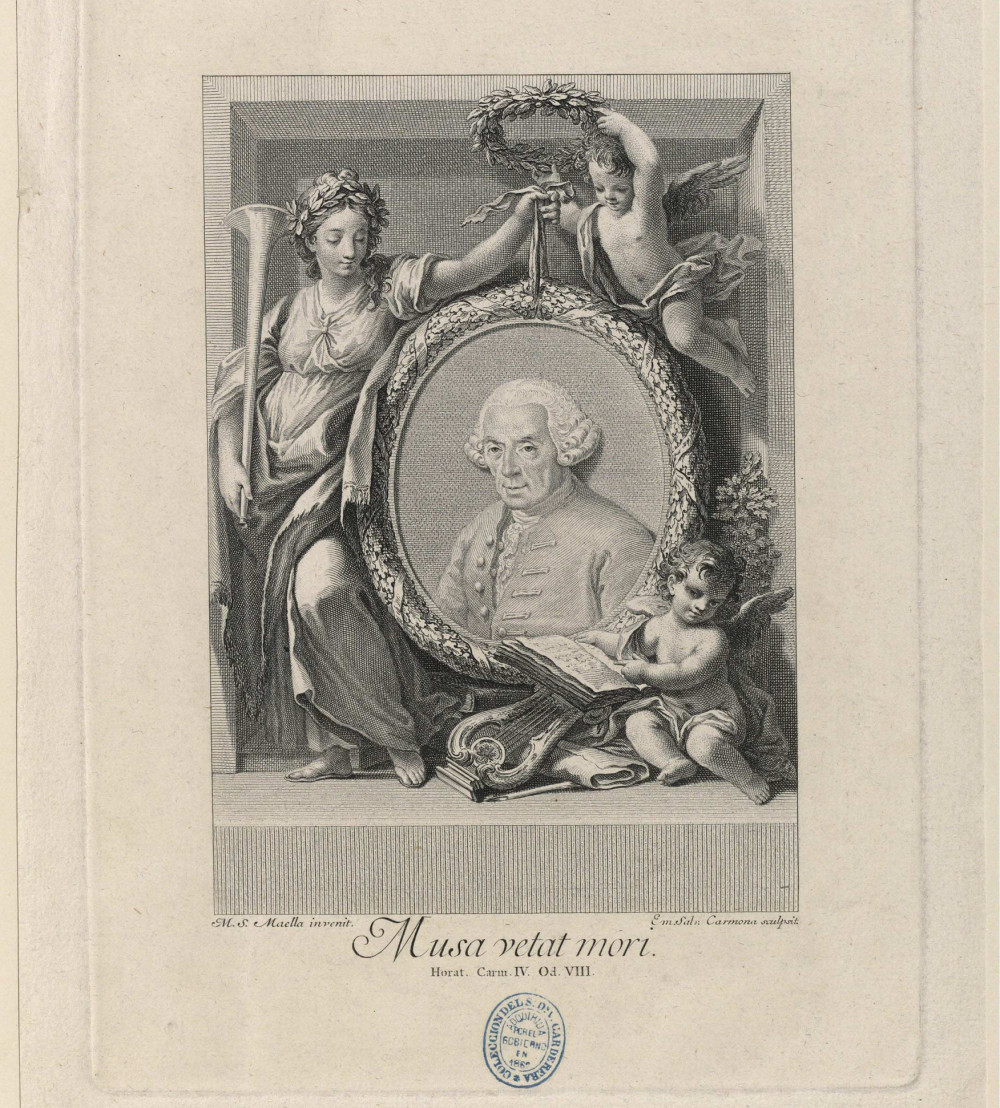 Retrato de Juan de Iriarte, 1774. © Biblioteca Nacional de España