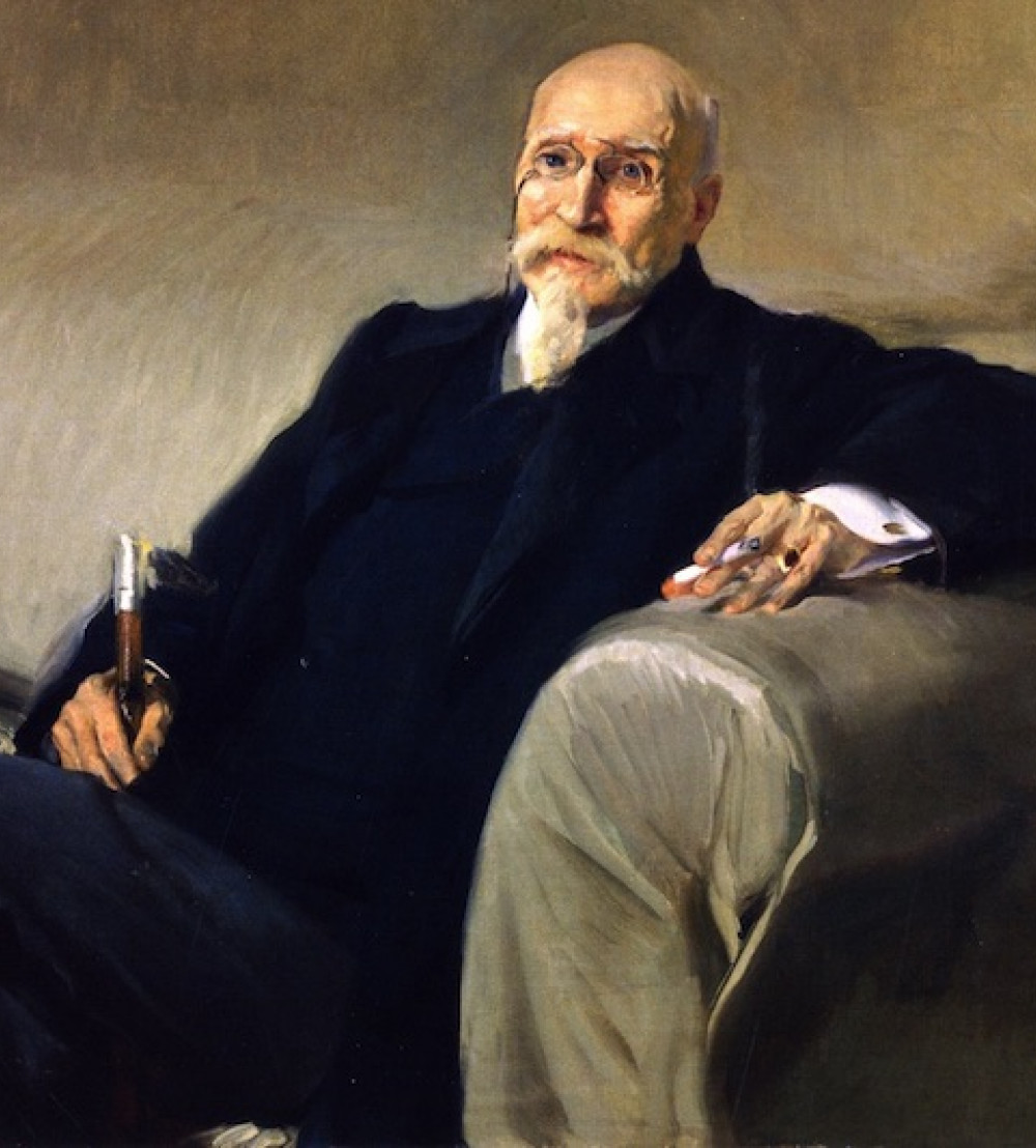José Echegaray reratado por Joaquín Sorolla (1905). Colección Banco de España.