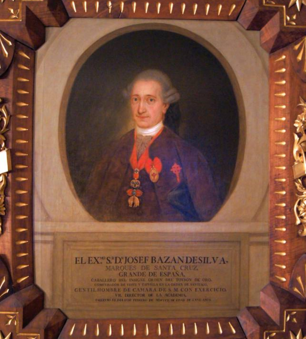 Retrato de José Bazán de Silva y Sarmiento conservado en la RAE