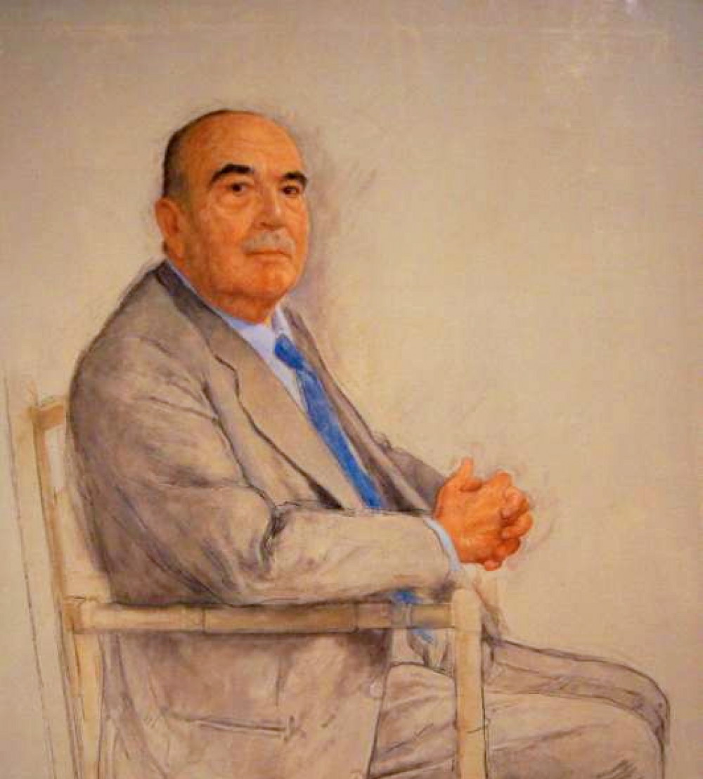 Retrato de Fernando Lázaro Carreter conservado en la RAE.
