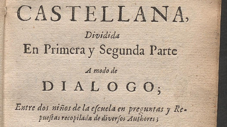 Orthographia castellana| : dividida en primera y segunda parte a modo de diálogo ... /| Reprod. digital.