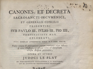 Canones et decreta sacrosancti oecumenici et generalis concilii tridentini sub Paulo III, Iulio III, Pio IIII ... /| Reprod. digital.