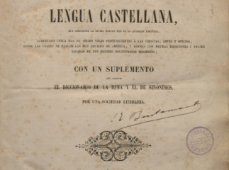 Nuevo diccionario de la lengua castellana que comprende la última edición del de la Academia Española