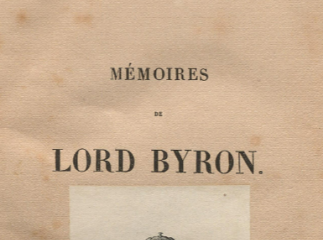 Mémoires de Lord Byron /| Reprod. digital.