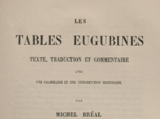 Les tables eugubines /| Reprod. digital.