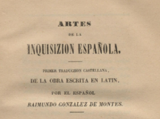 Artes de la Inquisizion [sic] española /| Reprod. digital.