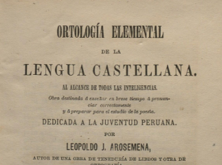 Ortografía elemental de la lengua castellana... /| Reprod. digital.
