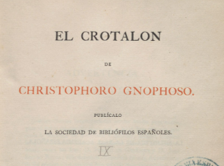 El Crotalon de Christophoro Gnophoso.| Reprod. digital.