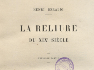 La reliure du XIXe siècle /| Reprod. digital.