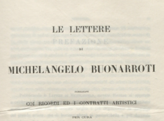 Le lettere di Michelangelo Buonarroti /| Reprod. digital.
