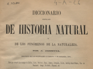 Diccionario popular de historia natural y de los fenómenos de la naturaleza /| Reprod. digital.