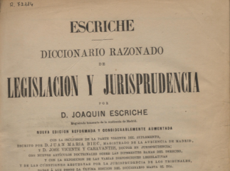 Diccionario razonado de legislación y jurisprudencia /| Reprod. digital.