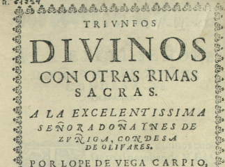 Triunfos diuinos con otras rimas sacras ... /| Triunfos divinos con otras rimas sacras| Reprod. digital.