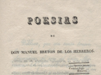 Poesías de Don Manuel Bretón de los Herreros.| Reprod. digital.