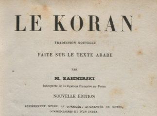 Corán.| Le Koran /| Reprod. digital.