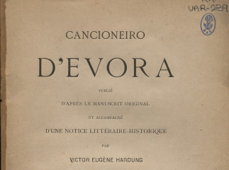 Cancioneiro d'Evora /| Reprod. digital.