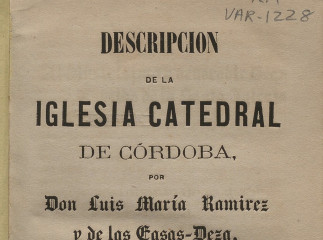 Descripcion de la Iglesia Catedral de Córdoba /| Reprod. digital.