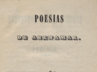 Poesias de Abenamar.| Reprod. digital.