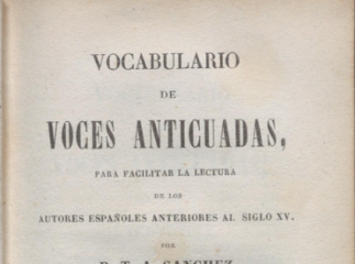 Vocabulario de voces anticuadas| : para facilitar la lectura de los autores españoles anteriores al siglo XV /| Reprod. digital.