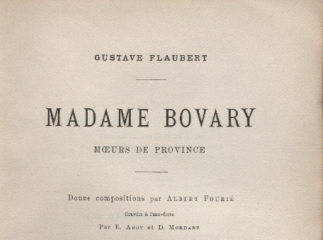 Madame Bovary| : Moeurs de province /| Reprod. digital.