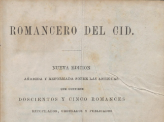Romancero del Cid.| Reprod. digital.