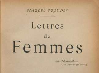 Lettres de femmes.| Reprod. digital.