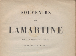 Souvenirs sur Lamartine /| Reprod. digital.