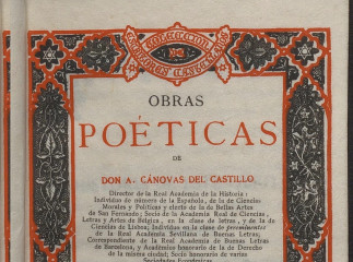 Obras poéticas de A. Cánovas del Castillo.| Reprod. digital.
