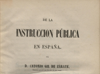 De la instrucción pública en España /| Reprod. digital.