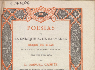 Poesías de D. Enrique R. de Saavedra, Duque de Rivas de la Real Academia Española /| Reprod. digital.
