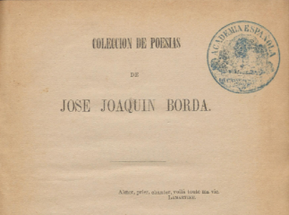 Colección de poesías de José Joaquín Borda.| Reprod. digital.
