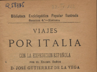Viajes por Italia con la expedición española /| Reprod. digital.