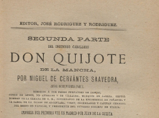 El ingenioso hidalgo Don Quijote de la Mancha /| Contiene: Tomo I: Vida de Miguel de Cervantes Saave