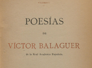 Poesías de Víctor Balaguer.| Reprod. digital.