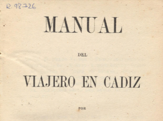 Manual del viajero en Cádiz /| Reprod. digital.