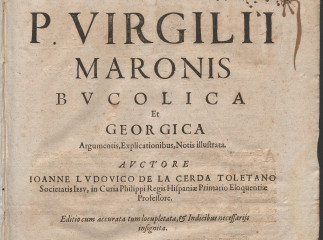 P. Virgilii Maronis Bucolica et Georgica /| Bucolica et Georgica.| Reprod. digital.