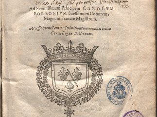 Ioannis Sursini Carnutis Nogentini Grammaticae Graecae Libri sex ... Accesit breue Lexicon primitiua