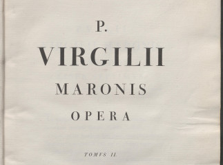 P. Virgilii Maronis Opera| : Tomus II.| Reprod. digital.