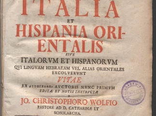 Pauli Colomessi rupellensis Italia et Hispania Orientalis| : sive italorum et hispanorum qui linguam